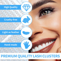 GEMERRY Individual Lashe 280pcs 0.07mm Lash Clusters 40D 8-16 MIX D Curl Cluster Lashes Soft Natural Individual Lashes Cluster Reusable DIY Eyelash Extensions(40D-D-0.07-8-16mm)