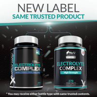 Nu U Nutrition - Electrolytes Complex - 270 Vegan Unflavoured Tablets with Sodium, Potassium, Magnesium & Calcium Phosphate - Suitable for Carnivore & Paleo Diet - Made in the UK