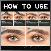 Microblading Eyebrow Pen, 2-in-1 dual-ended long-lasting eyebrow pencil, featuring micro-blade tip and precision brush tip, newly upgraded dual-ended makeup, creates natural eyeliner eyebrows (brown)