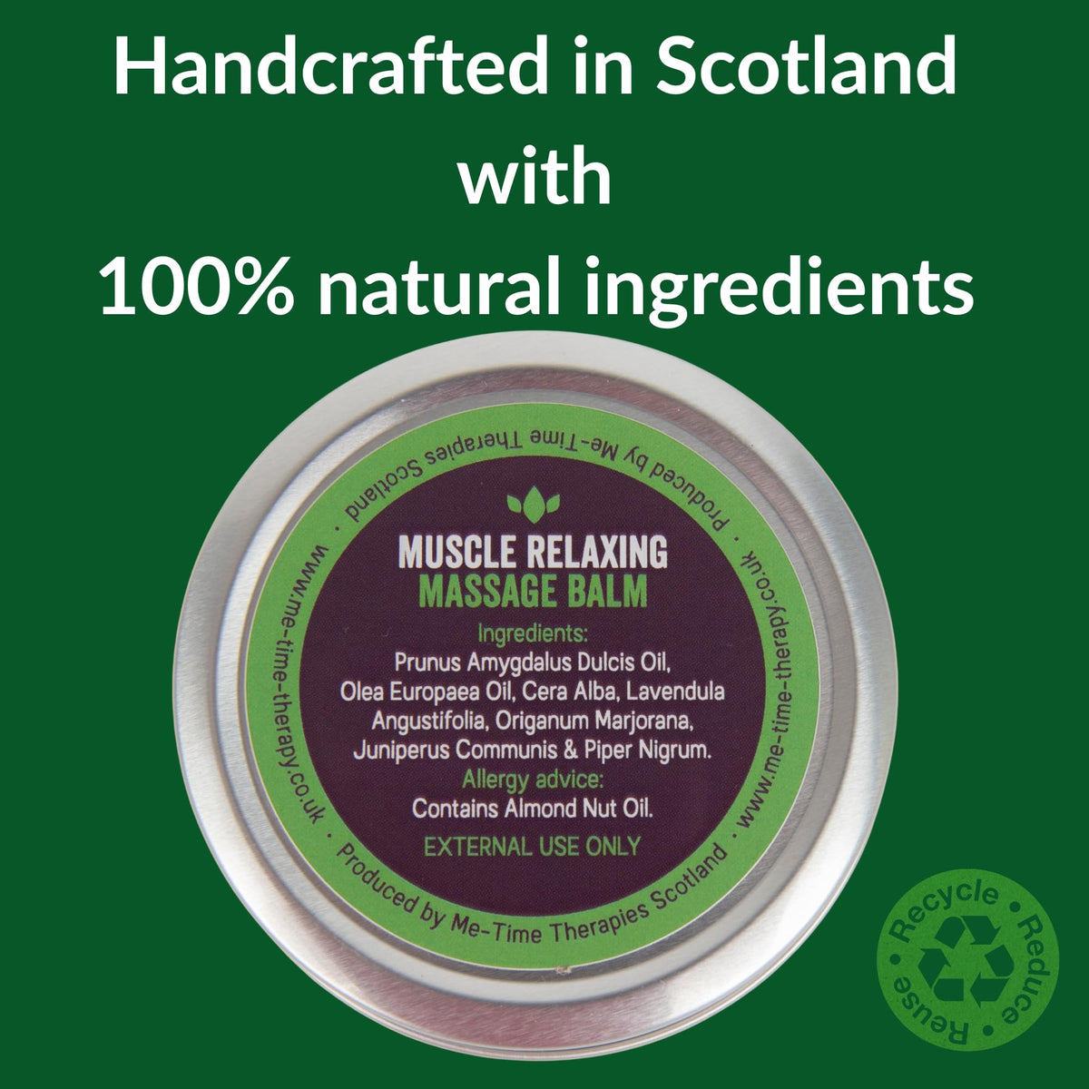 Me-Time Therapies Muscle Relaxing Massage Balm 100 Grams – Professional Muscle Relief Wax for Massage Therapy, Sports Massage, Reflexology and Physiotherapy | Me Time Therapies