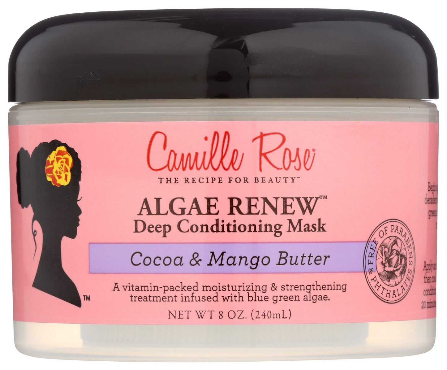 Camille Rose Algae Renew Deep Conditioner 240ml - Vitamin Formula. Blue Green Algae & Mango Butter. Detangles, Nourishes and Strengthens.