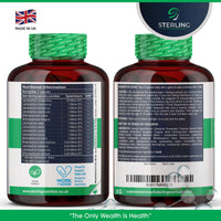 STERLING NUTRITION Bio Cultures Probiotic Complex with 45 Billion CFU with 15 Live Bacteria Strains - Digestive Enzyme Supplements - 90 Super Strength Vegan Capsules - Made in UK - by Sterling Nutrition