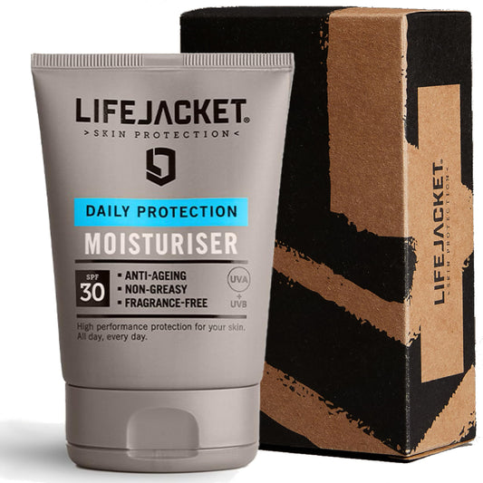 LIFEJACKET LifeJacket Daily Protection Moisturiser SPF 30 - Broad Spectrum Anti Fatigue, Anti-Ageing, Anti Wrinkle, UV Defence Face Cream for Sensitive Dry Skin (100ml (Pack of 1))