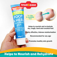 2pk Moisturising Foot Cream for Cracked Heels and Dry Skin | 200g | Dry Foot Cream for Very Dry Feet & Cracked Heel Repair Cream | Heel Balm for Cracked Heel Cream, Foot Balm Feet Cream + SOL Sticker