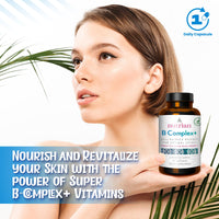 Nutrian Vitamin B Complex High Strength - 60 Capsules - Vegan - Delayed Release - Blend of B Vitamins for Immune Support, Cognitive Function, Healthy Skin & Hair - 2 Months Supply