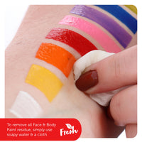 Funki Face & Body Paint Red, White & Blue Oil-Based Facepaint - Pot of Red, White and Blue Face & Body Paint - Perfect for Celebrations - Pack of 1 VE DAY COMMONWEALTH