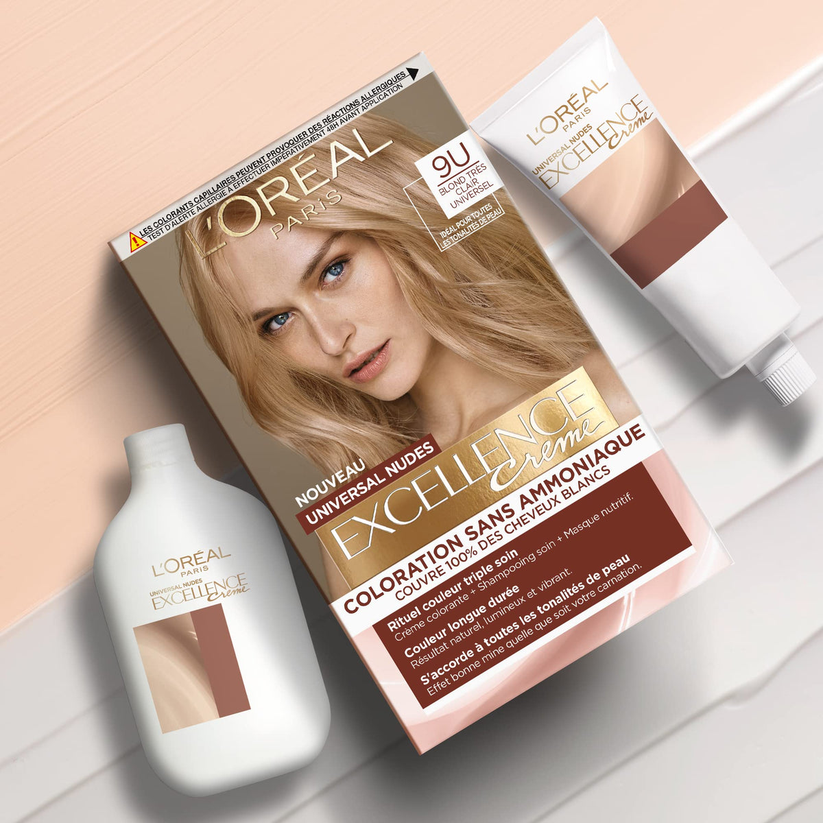 L'Oréal Paris Excellence Crème Universal Hair Colour Kit 9U Very Light Blonde