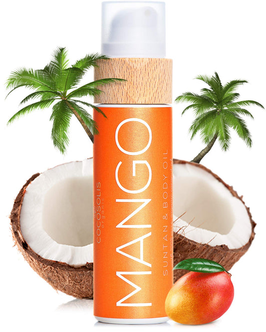 COCOSOLIS Mango Tan Accelerator with Vitamin E, Bio Oil Body Lotion for Natural Tan (200)