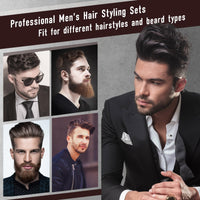 Dylapick Mens Hair Brush and Beard Brush Set,Boar Bristle Beard Brush Set