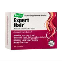 Evalar Expert Hair Horsetail Herb Equisetum Arvense Extract Siberian Altai w Vitamins 60 Tabs