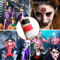 Go Ho White Black Red Colors 3 In 1 Body Paint Set,3 Colors Face Paint Wheel for Special Effects,Zombie Vampire Skeleton Halloween Costume Clown Makeup Body Paint