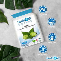Health4All Hops 400mg, 60 Capsules 2 Months Supply, Purest Anxiety, Stress and Sleep Supplement, Humulus Lupulus Flower (strobiles, Cones) Herbal Vegan Capsules (not Tablets) | Made in UK