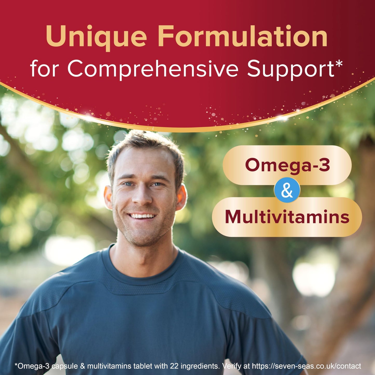 SEVEN SEAS Seven Seas Omega-3 and Multivitamins Man, with B Vitamins and Magnesium, 30-Day Duo Pack, 30 Omega-3 Capsules and 30 Multivitamin Tablets