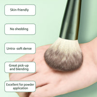 HEYMKGO Makeup Brushes 11pcs Premium Synthetic Bristles Green Color Kabuki Foundation Brush Face Lip Eye Makeup Brush Sets Professional with Gift Box