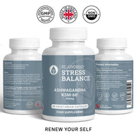 RejuvoBody Premium Grade KSM-66 Ashwagandha 6250mg | 90 Vegetarian Capsules | Stress & Anxiety Relief for Adults | 3 Month Supply | Made in The UK | No Leaf Root Extract | Vegetarian Friendly