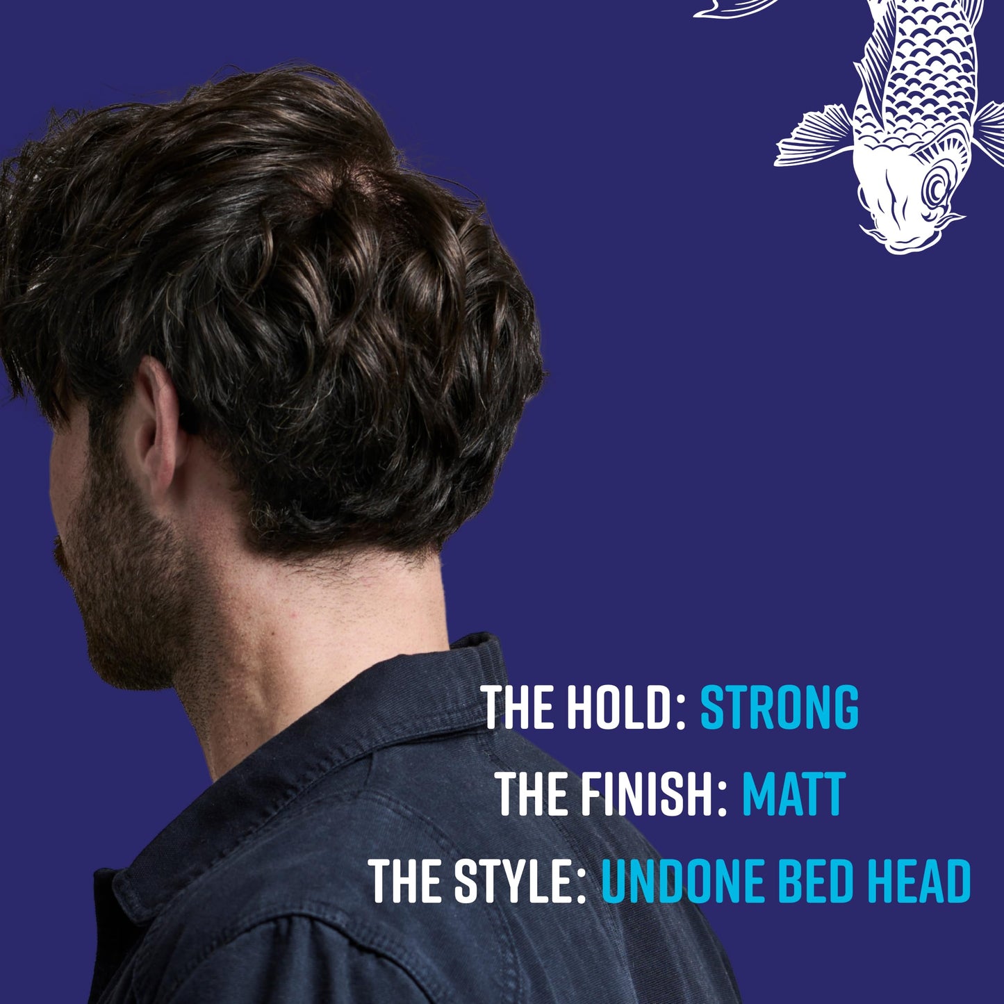 fish FISH Original Fishfibre Pliable Fibre, Mens Hair Styling Product Suitable for Short & Medium Length Hair. Stylist & Barber Used. Super Matt Finish Firm Hold, Natural & Defined Look, 100ml