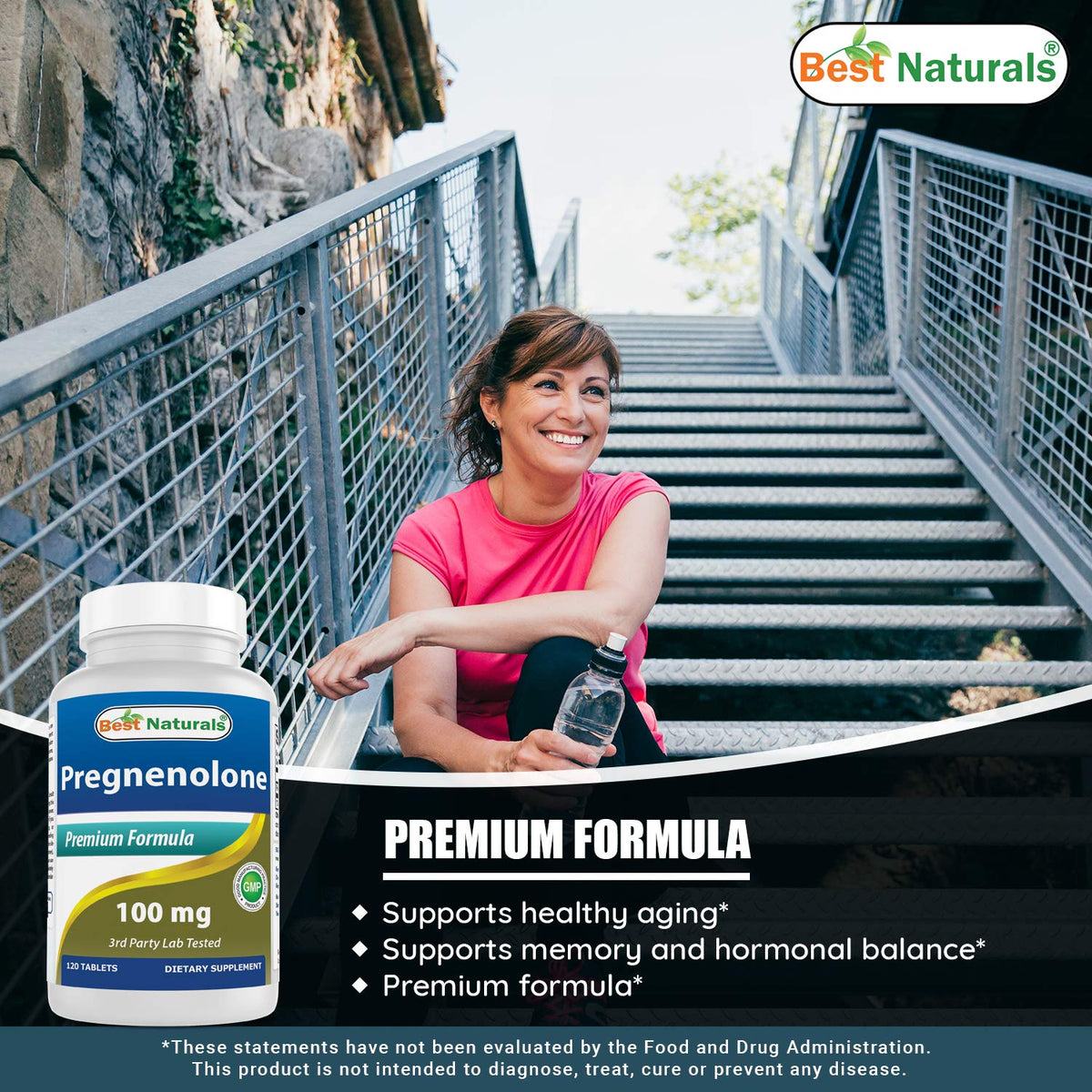 Best Naturals Pregnenolone 100 mg 120 Tablets (120 Count (Pack of 2))
