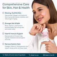 Bettervits Niacinamide Complex with Vitamin B3 Niacin, Marine Collagen, and Hyaluronic Acid – High-Strength Niacinamide Supplement for Energy Support – Natural Vitamin B3 Boost – 60 Capsules