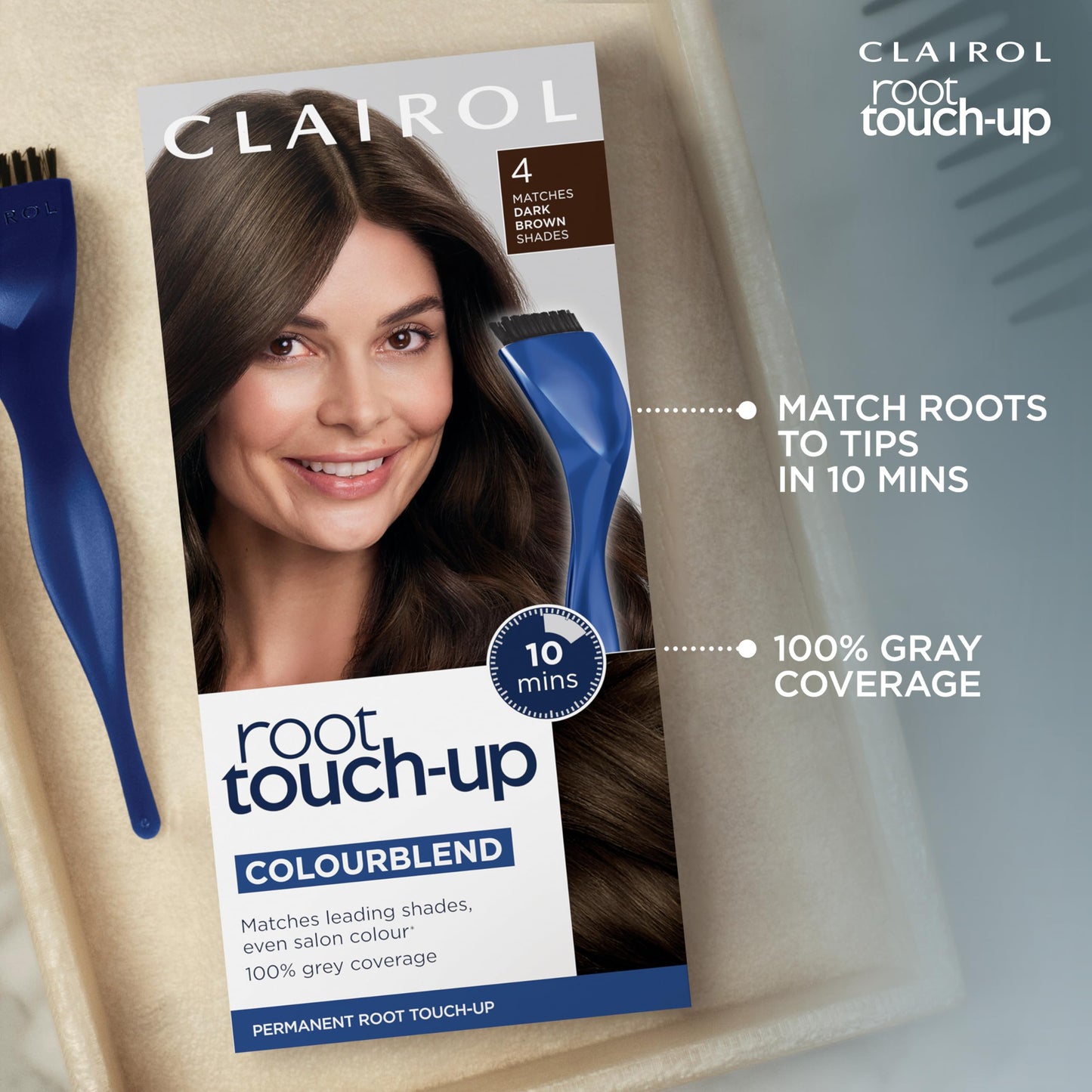 Clairol Root Touch-Up Permanent Hair Dye, 6 Light Brown