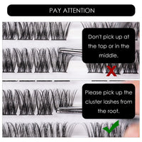 Magnetic SL Individual Lashes 120 Cluster Lashes 3D False Eyelashes Natural Look D Curl Reusable Fluffy Lash Extension Kit with Applicator and Lash Bond and Seal DIY Cluster Eyelash Extensions Mix 10-16MM-DM01