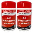 Vitamin Store A-Z Multivitamins & Minerals Food Supplement, 150 Tablets per Tub, Pack of 2 Tubs, 10 Months Supply
