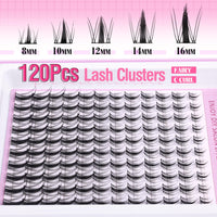 Manga Lash Clusters Kit Spiky Cluster Eyelash Extensions Kit Anime Lashes Individuals Dramatic Lash Extensions Kit DIY at Home 8-16MM Cluster Lashes Kit with Bond and Seal Waterproof and Tweezers