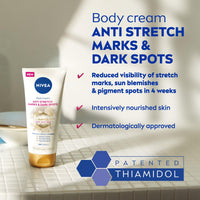 NIVEA Luminous 630 Anti Stretch Marks & Dark Spots Body Cream (200ml), 48-Hour Moisturising Cream Reduces Stretch Marks, Sun Blemishes and Pigment Spots, With Thiamidol