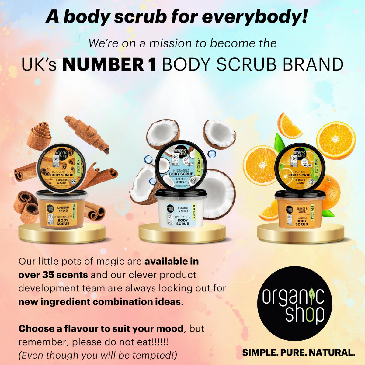 Organic Shop 250ml Body Scrub Hydrating Coconut