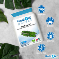 Senna Leaf 400mg 60 Capsules, Herbal Overnight Relief, Stool Softener, Regularity Supplement, Vegan Cassia Angustifolia Leaf, Additive Free, Not Tablets, Made in UK by Health4All