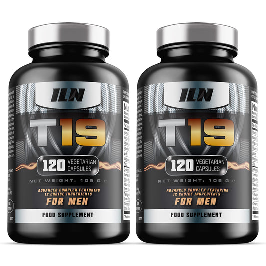 Iron Labs Nutrition T19 for Men Aged 40+ - with D-Aspartic Acid, Fenugreek and Maca - Natural Vitamin Booster for Men - Nutrient Booster (240 Vegetarian Capsules - 2 Pack)