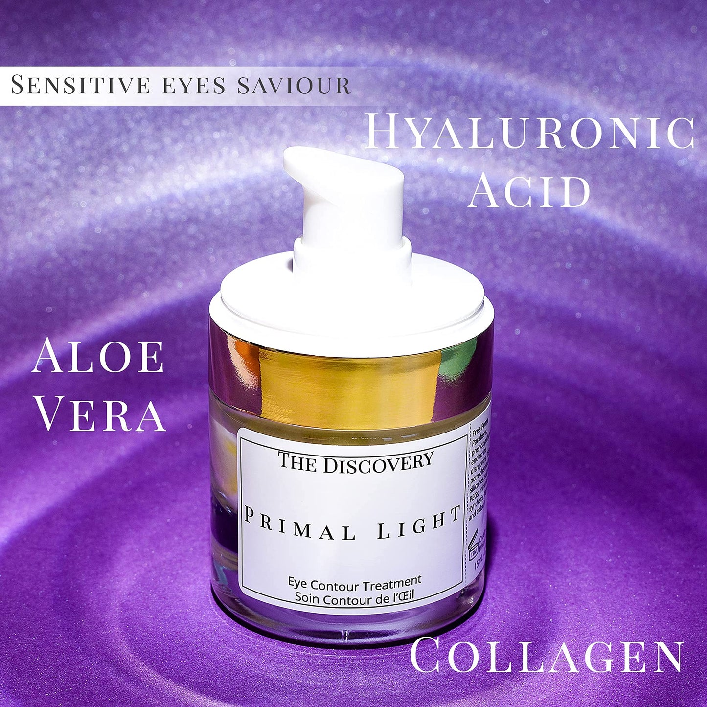 The Discovery Instant Lifting Eye Cream with Hyaluronic Acid & Vitamin E, Hydrating & Soothing, Anti Aging, Free from Nasties, Reduces Wrinkles & Nourishes, 15mL/0.5oz Made in France