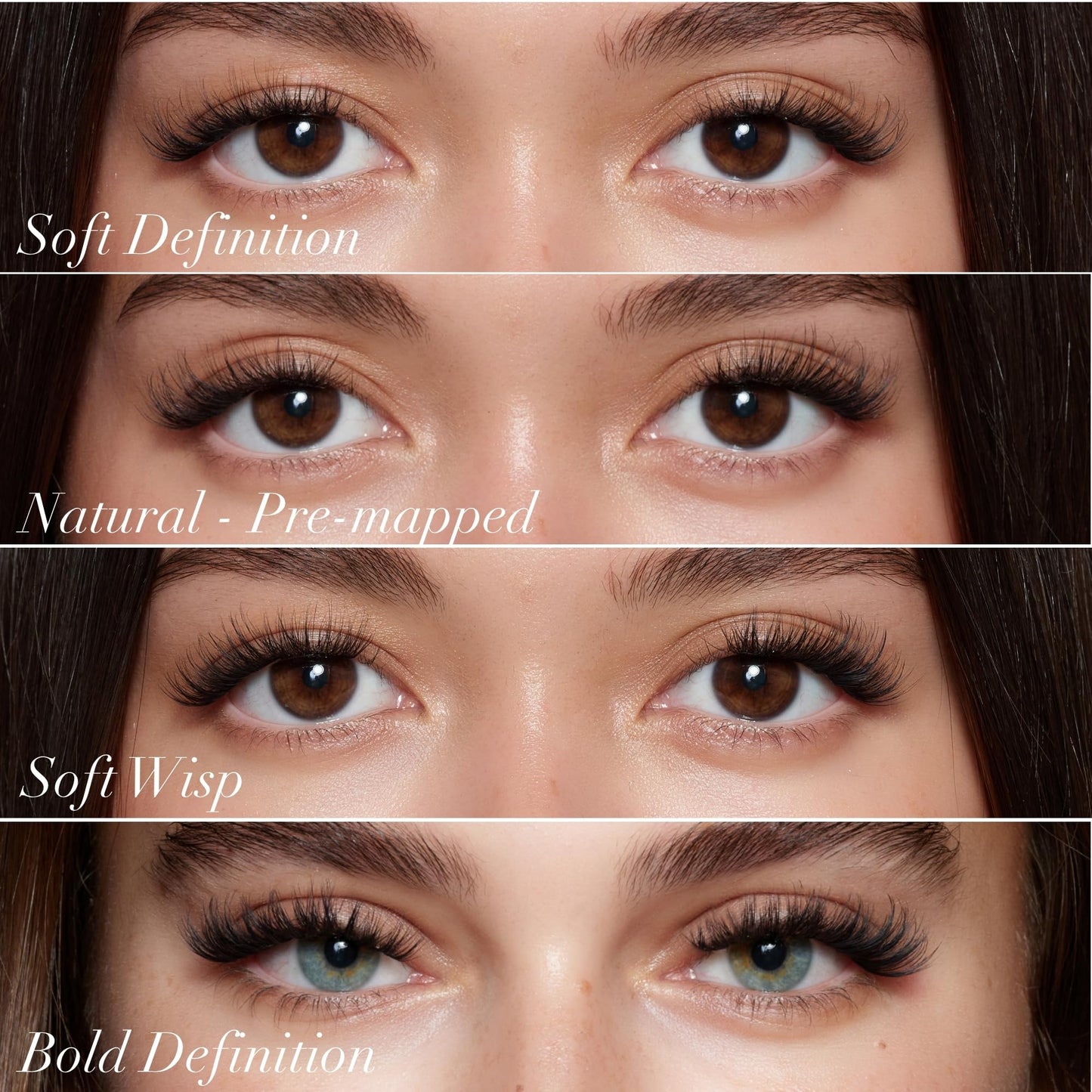 Lola's Lashes Pre-glued Lashes | Bold Definition 3 Row Starter Kit | Pre-Glued Lashes | Easy Application | Application Tools Included | 5-10 Days Wear & Waterproof | 10-14mm