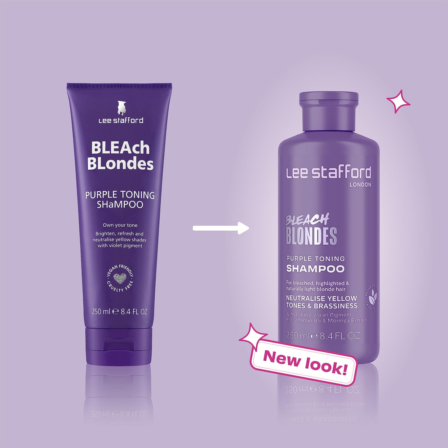 Lee Stafford Bleach Blondes Purple Toning Shampoo | A Weekly Toning Purple Shampoo for Blonde Hair Cleansing