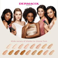 Dermacol - Mini Full Coverage Foundation 13g, Liquid Makeup Matte Foundation with SPF 30, Waterproof Foundation for Oily Skin, Acne, & Under Eye Bags, Long-Lasting Makeup Products Shade - 212
