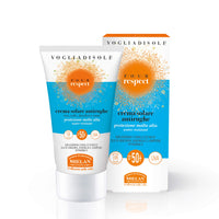 Helan Vogliadisole Four Respect - Anti-Wrinkle Sun Cream Spf 50, High Protection Against Erythema and Sunburn, Sunscreen & Sun Milk with Vitamin E, Prevents UVA and UVB Damage - Made in Italy, 50 ml