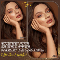 AmiCera Glitter Freckles Face Tattoo, 10 Pcs Face Glitter Freckles Gold for Kids Women, Fake Sparkle Temporary Tattoos Stickers for Girls and Adults Festival Makeup Accessories Face Decor