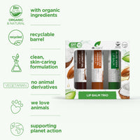 Dr. Organic Dr Organic Lip Balm Gift Set, Moisturising, SPF 15, Assorted Multipack with Aloe Vera, Argan Oil, Coconut Oil, Natural, Vegetarian, Cruelty-Free, Paraben & SLS-Free, Organic, 5.7ml
