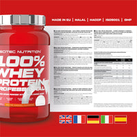 Scitec Nutrition 100% Whey Protein Professional – Enhanced with Extra Amino Acids & Digestive Enzymes – Gluten-Free – Palm Oil Free, 920 g, Salted Caramel