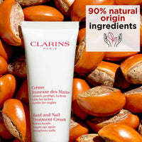 CLARINS Clarins Hand & Nail Treatment Cream 100ml | Nourishing Moisturiser for Dry Hands & Strengthening Nails | Anti Aging | Non Greasy