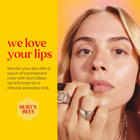 Burt's Bees Lip Colour Gift Set, 3 Lip Shimmers in Peony, Watermelon and Fig Shades, Petal Kisses, 3 x 2.6 g