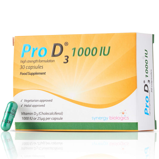 PRO D3 Pro D3 1000 IU - Vitamin D3 (30 Capsules) Vegetarian | Made in The UK | Free from Alcohol, Crustaceans, Dairy, Egg, Gelatine, Gluten, Milk, Nut, Peanut, Salt, SOYA
