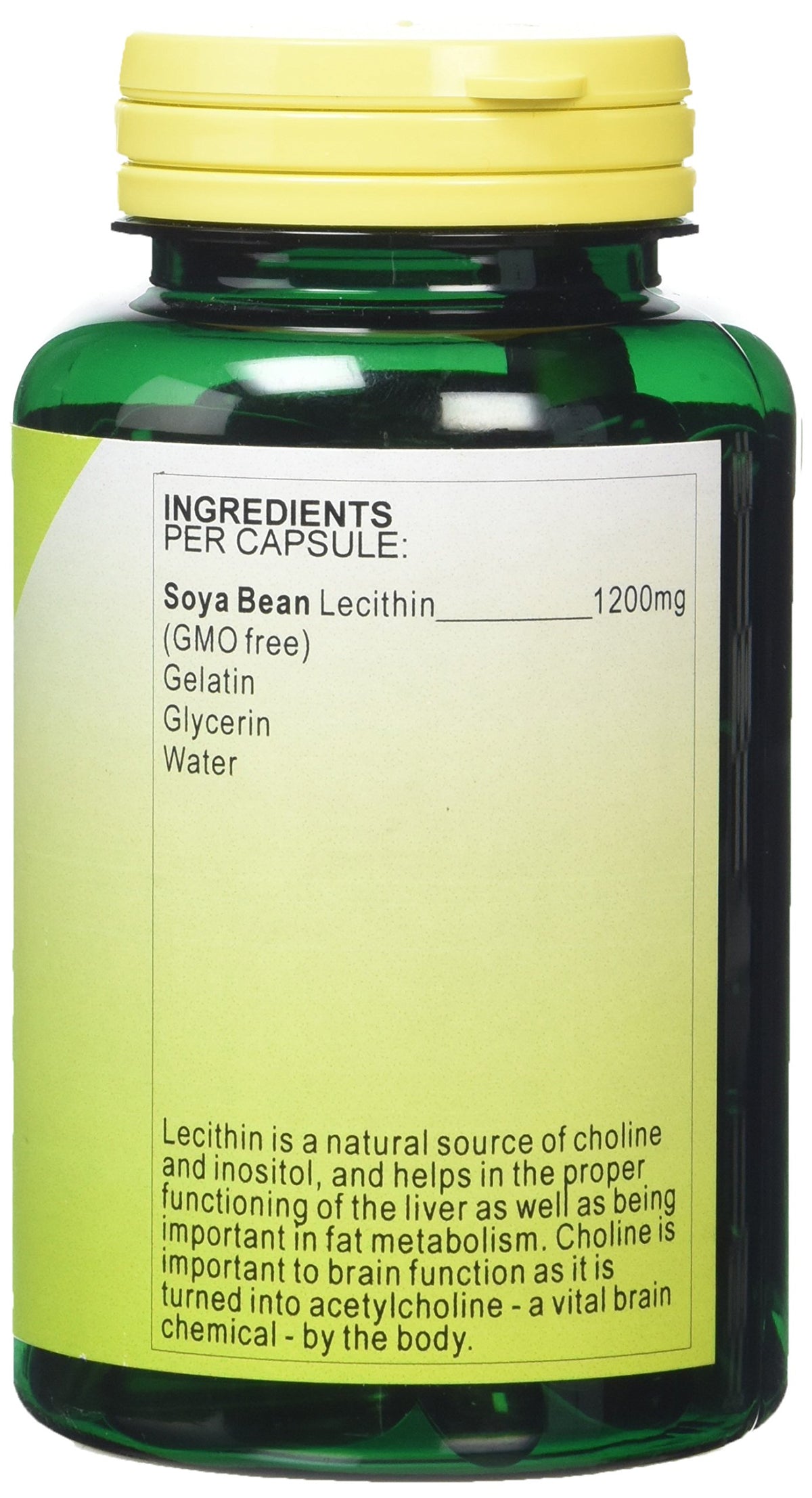 Health Plus Lecithin 1200mg : Memory Plant Supplement : 90 Capsules, in a planet-friendly 99% recycled pot