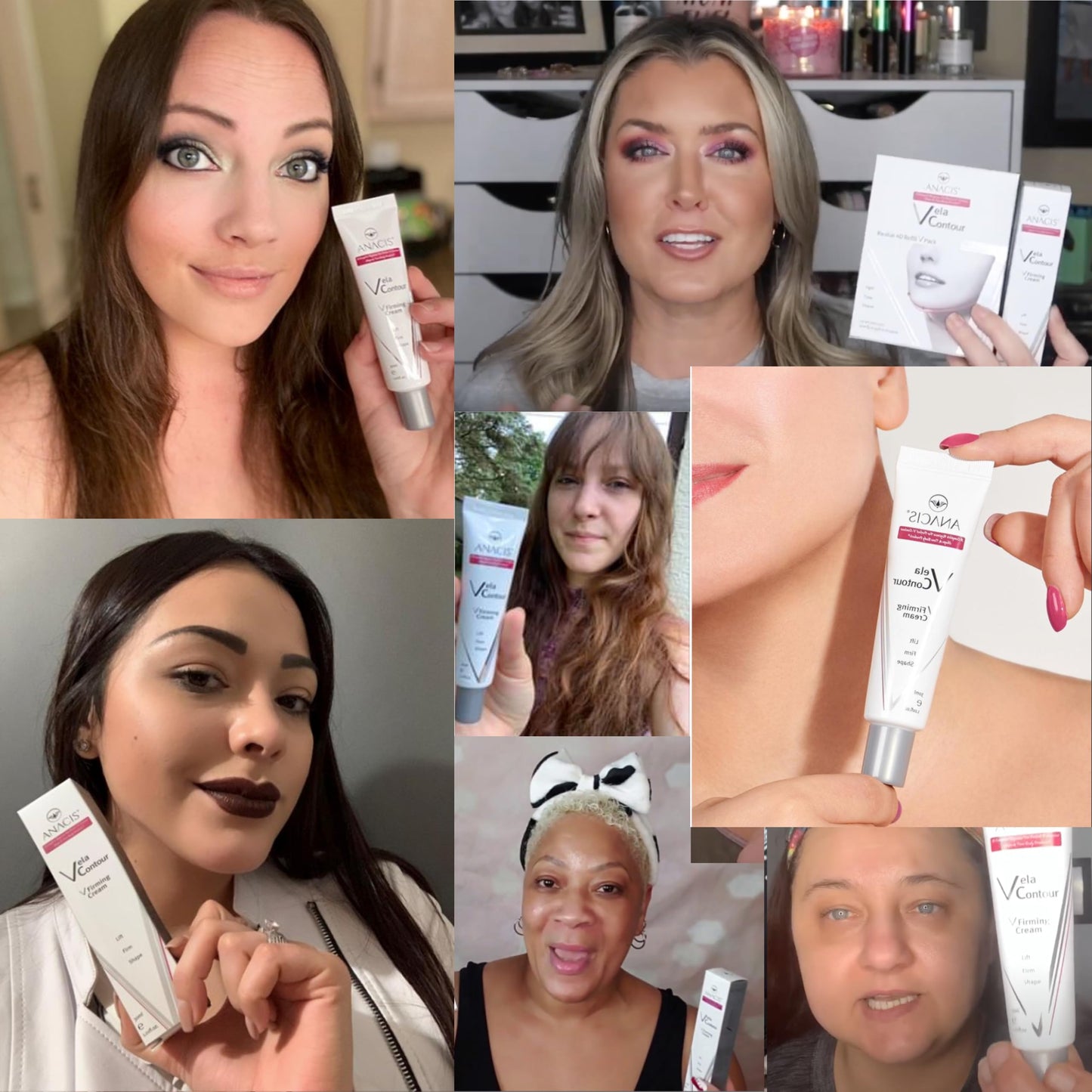 Anacis Double Chin Reducer Neck Loose Sagging Skin Lifting Tightening Firming Face Shaping. Vela Contour (CREAM)