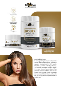 RENEW HAIR PROFESSIONAL Renew hair Professional ROBTX Vegan Brazilian Hair Treatment Mask – Anti-Frizz, Thermo-Active, smart Formula for Volume Control, Shine & Softness – 300g