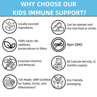 Mad Diet Kids Immune Support – Zero Additives – 60 Capsules - Non-GMO Immune Support for Kids