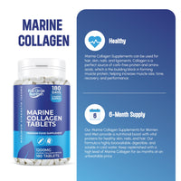 Generic Marine Collagen Tablets 1200MG - 2400MG - 180 Days Supply - Marine Collagen Supplement