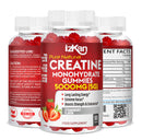Izkan Creatine Gummies 5000mg (5G) for Men & Women - 90 Chewable Creatine Monohydrate Gummies Strawberry Flavoured | Pre Workout Gym Supplement| Muscle Boost| 3 Per Day - Vegan & Halal (1X)