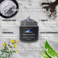 HOKIAMCN Dead Sea Mud Mask with Aloe Vera Spa Quality Natural Facial Mask Deep Pore Reducer for Face and Body Acne Blackheads Blemish Oily Skin Wrinkles Vegan Cruelty-Free Cosmetic Mineral-Rich