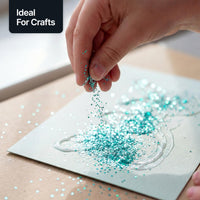 Hemway Ultra Sparkle Glitter Fluorescent Blue 100g Microfine | Glitter for Arts & Craft, Makeup, Nail Art, Crafting, Card Making, Sparkle Decoration