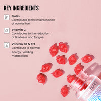 HAIR BURST Chewable Vegan Hair Vitamins - Hair Vitamins for Growth and Hair Loss – Hair Supplements for Both Men and Woman - Biotin Hair Growth Vitamins - 1 Month Supply - 60 Gummies